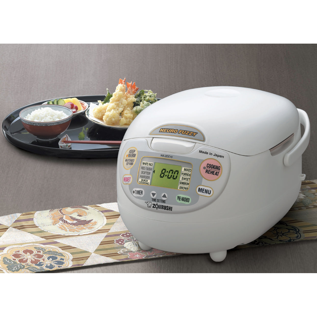 Zojirushi NS-ZCC10 Neuro Fuzzy Rice Cooker and Warmer (Premium White)