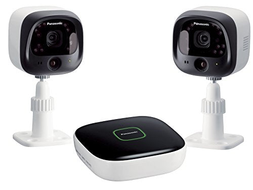 Panasonic KX-HN6002W Home Monitoring System DIY Surveillance Camera Kit (White)