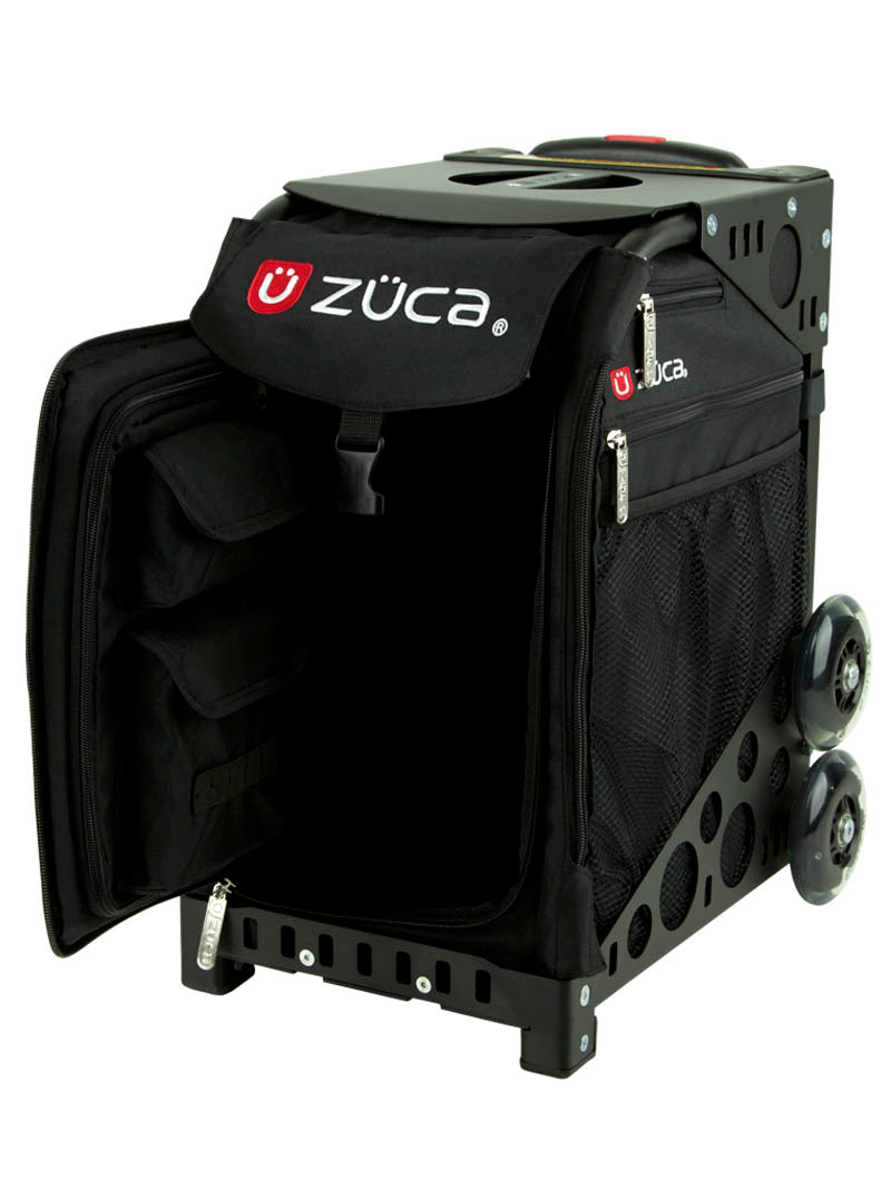 Zuca Obsidian Insert Bag & Black Frame w/ 5 Pouches & Toiletry Bag