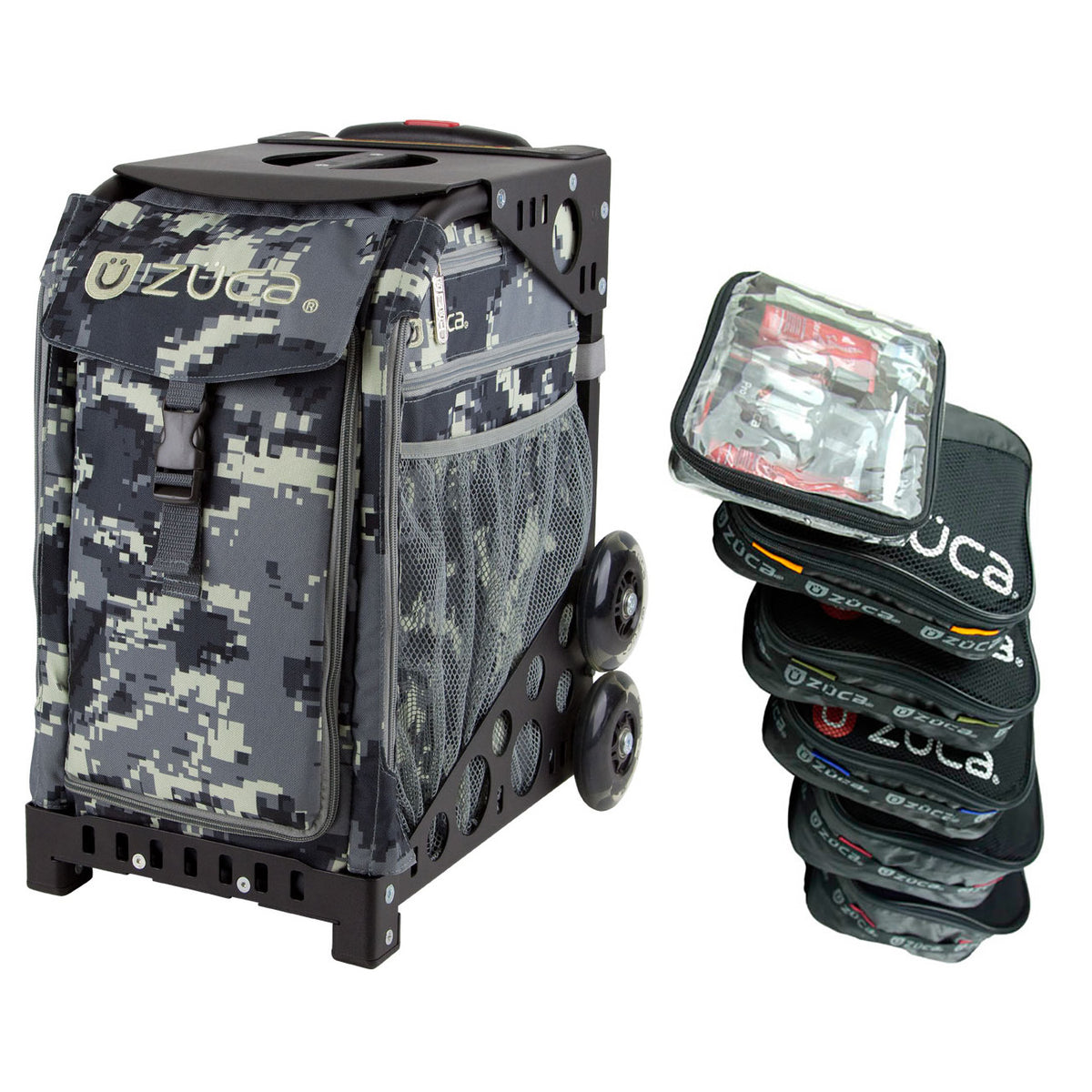 Zuca Sport Insert Bag w/ Black Frame and Set of 5 Packing Pouches