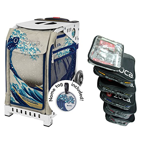 Zuca Great Wave Sport Insert Bag with White Frame, and Packing Pouch Set