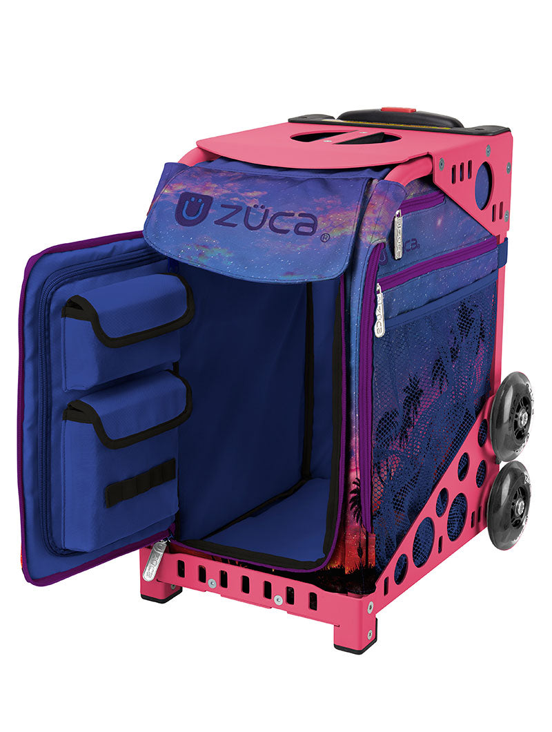 Zuca Island Life Sport Insert Bag & Frame (Pink) w/ Flashing Wheels