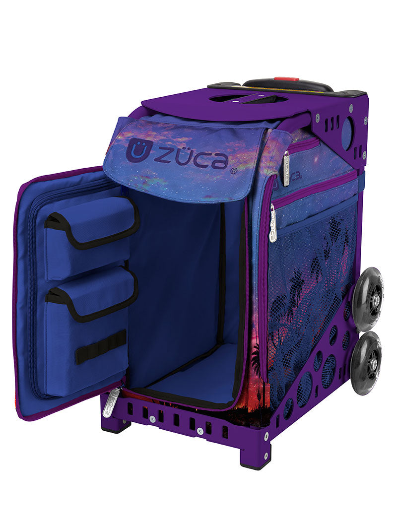 Zuca Island Life Sport Insert Bag & Frame (Purple) w/ Flashing Wheels
