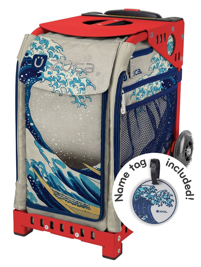 Zuca Great Wave Sport Insert Bag & Red Frame with Flashing Wheels
