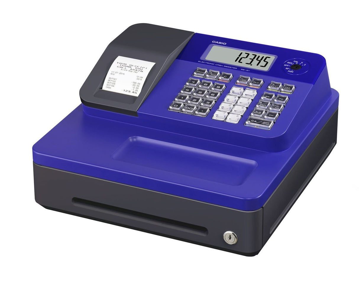 Casio Cash Register for Small/Medium Sized Retail Businesses (Blue)