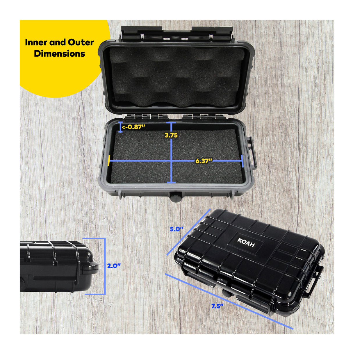 Koah Rugged Waterproof Imaging Sensor Case for use with Walabot DIY 2 Wall Scanner (Case Only)-8