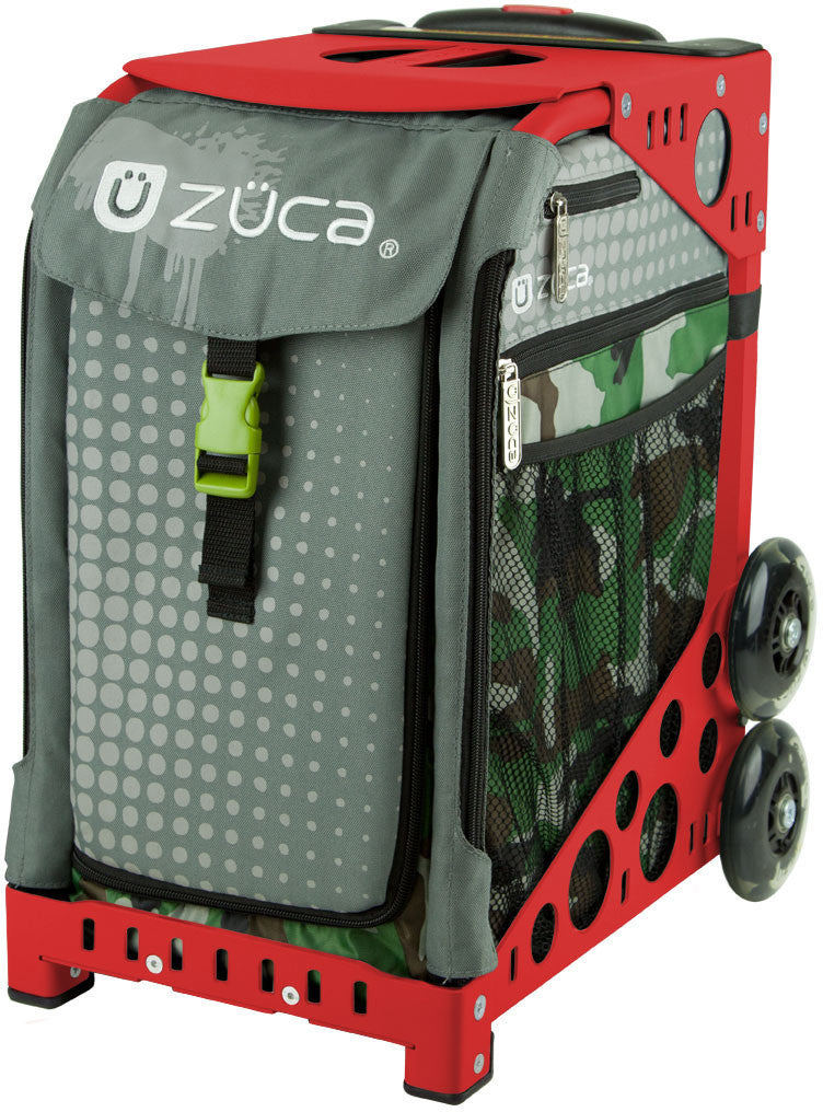 Zuca Paintball Insert Bag & Sport Frame (Red) w/ Flashing Wheels