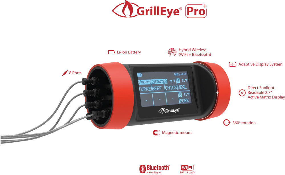 GrillEye GE003 Professional Pro Plus Grilling Thermometer
