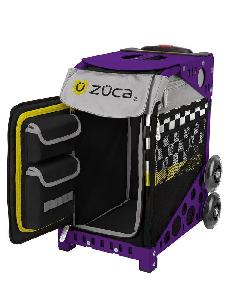 Zuca Sk8ter Block Sport Bag and Purple Frame with Flashing Wheels