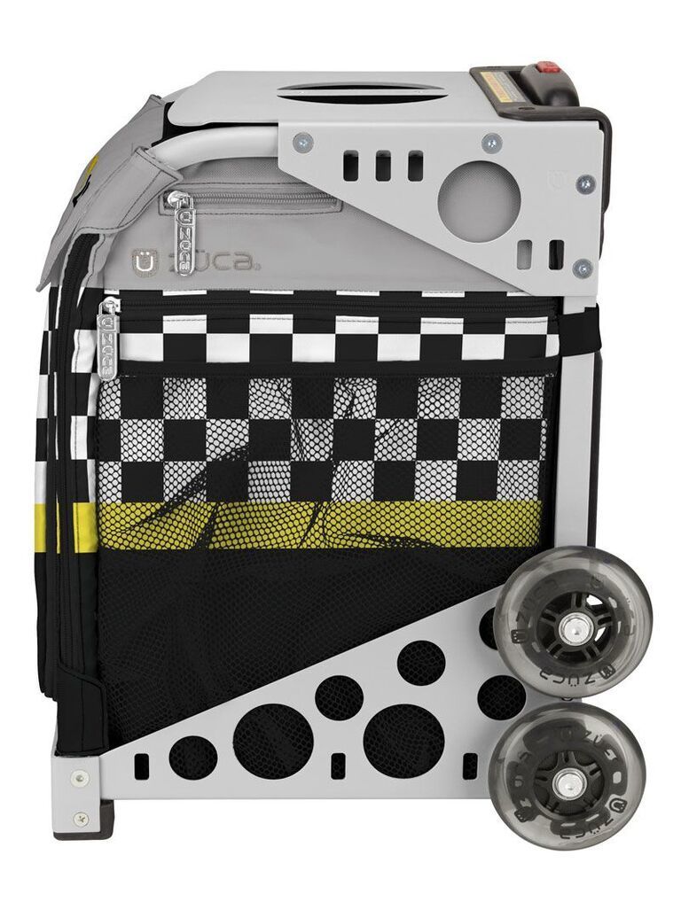 Zuca Sk8ter Block Sport Bag and White Frame with Flashing Wheels