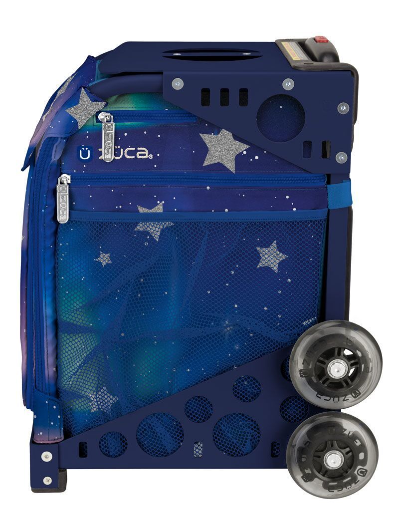 Zuca Aurora Sport Insert Bag and Navy Blue Frame with Flashing Wheels