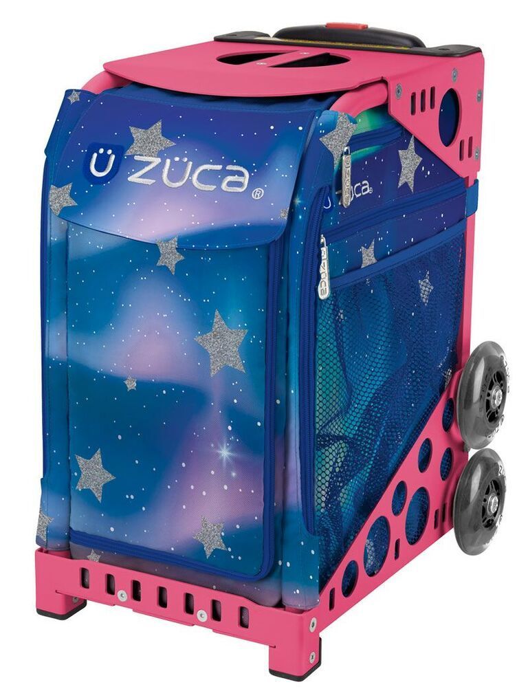 Zuca Aurora Sport Insert Bag and Pink Frame with Flashing Wheels