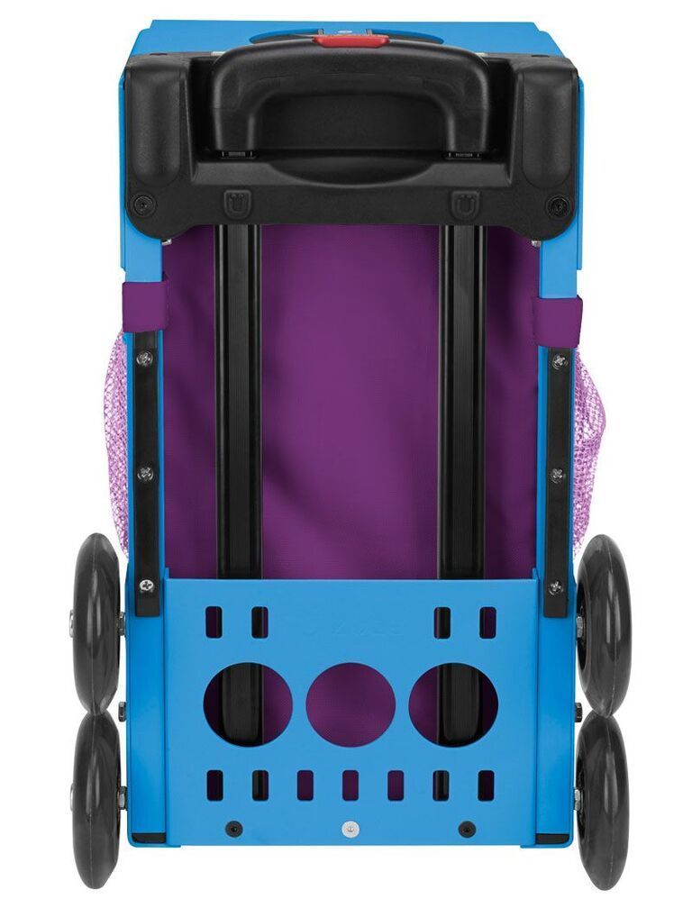 Zuca Velvet Rain Sport Bag and Blue Frame with Flashing Wheels