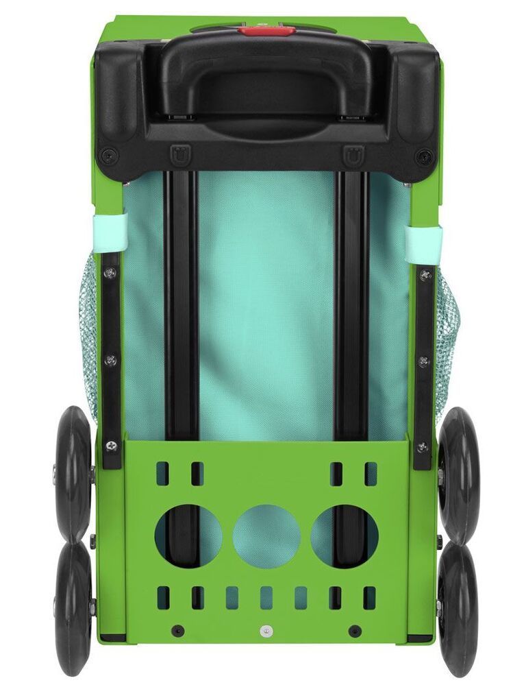 Zuca Llama Rama Sport Insert Bag and Green Frame with Flashing Wheels