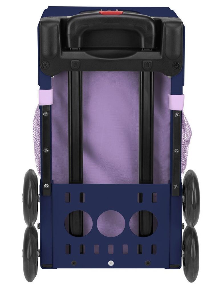 Zuca Unicorn Sport Insert Bag and Navy Blue Frame with Flashing Wheels