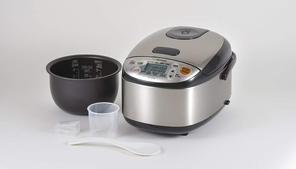 Zojirushi Micom Rice Cooker and Warmer (3-Cup/ Stainless Black)