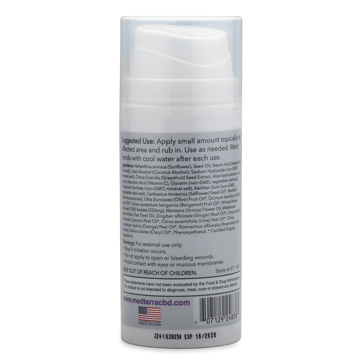 Medterra Herb Oil Topical Cooling Cream (250mg)