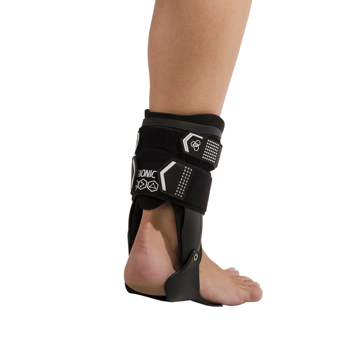 DonJoy Performance Bionic Stirrup Ankle Brace, Maximum Support for Sprains (Black/Medium/Right)