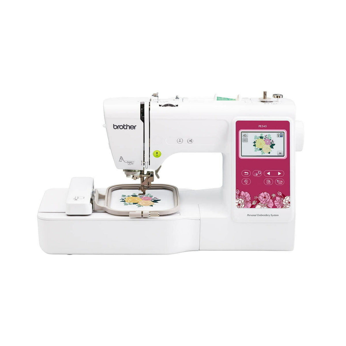 Brother Elite PE545 3.7-Inch LCD Computerized Embroidery Machine Bundle with Needles and Thread - 2