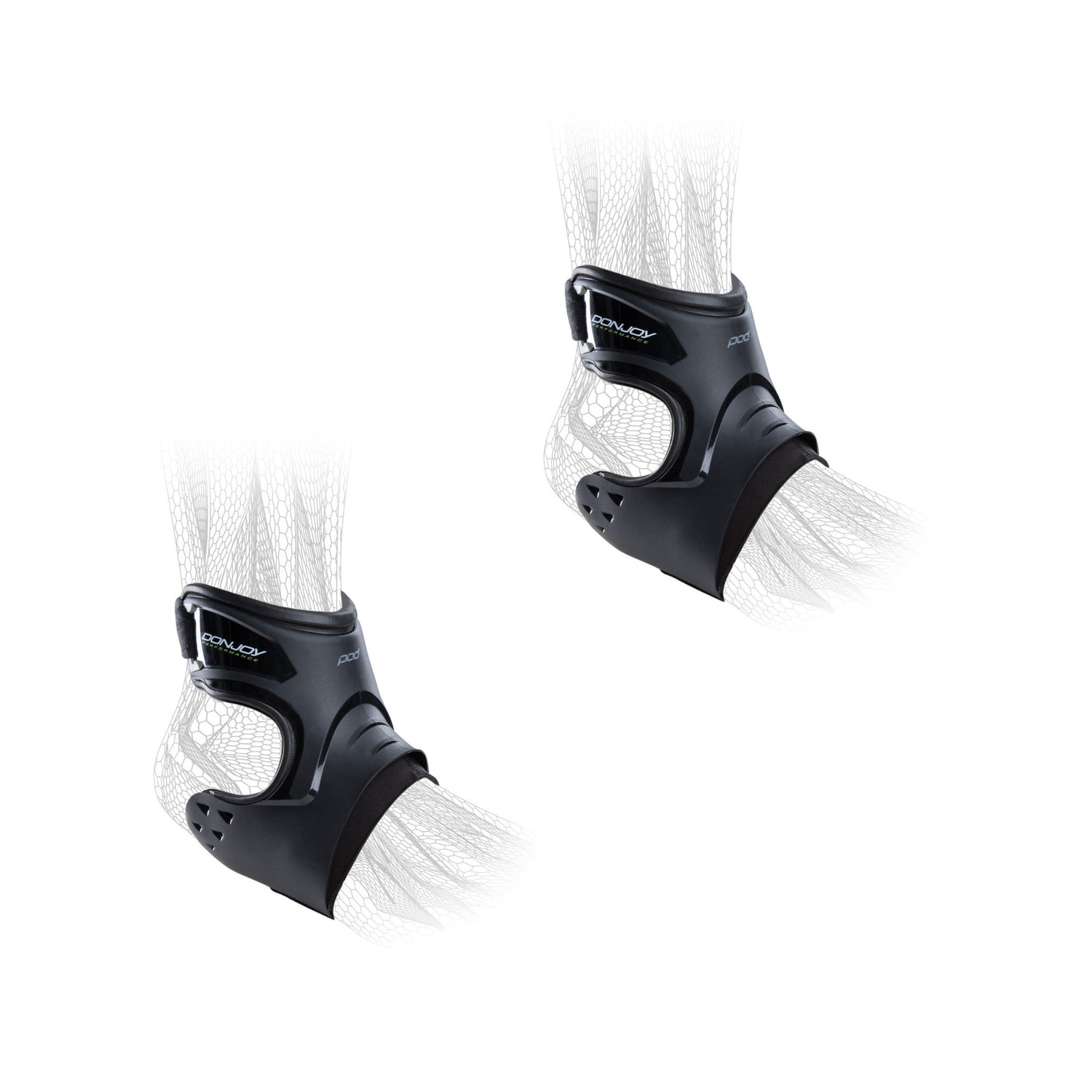 DonJoy Performance POD Ankle Brace Pair (Right & Left in Black, Large) Bundle
