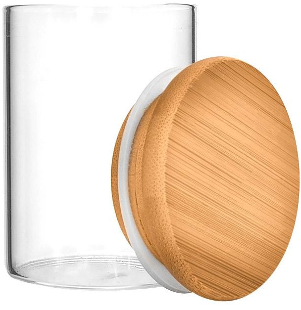 420 Focus Glass Jar with Wooden Lid (4 fl oz, 5-7 g, 4-pack)