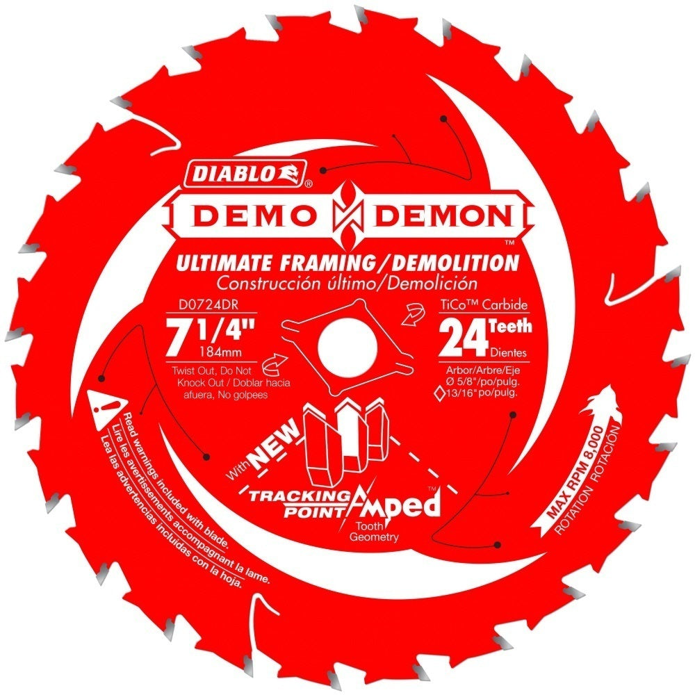 Diablo 71/4-Inch x 24-Tooth PYR Ultimate Framing/Demolition Saw Blade (2-Pack)