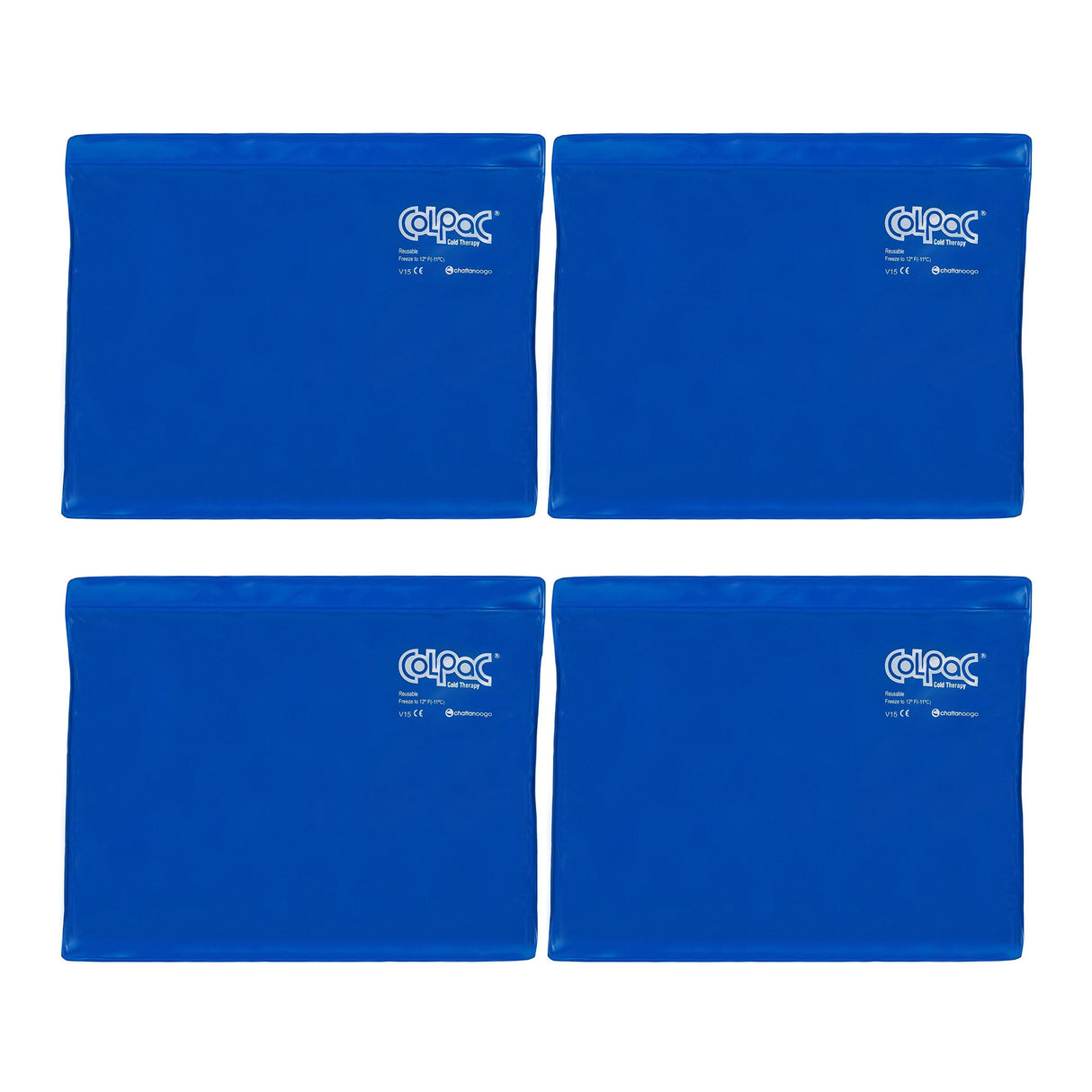 Chattanooga ColPac Reusable Blue Vinyl Gel Ice Pack (11 x 14-inch, 4-Pack)