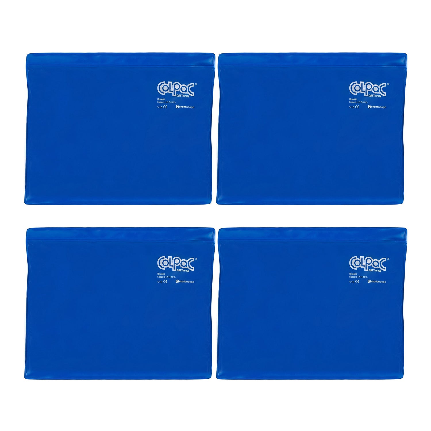 Chattanooga ColPac Reusable Blue Vinyl Gel Ice Pack (11 x 14-inch, 4-Pack)