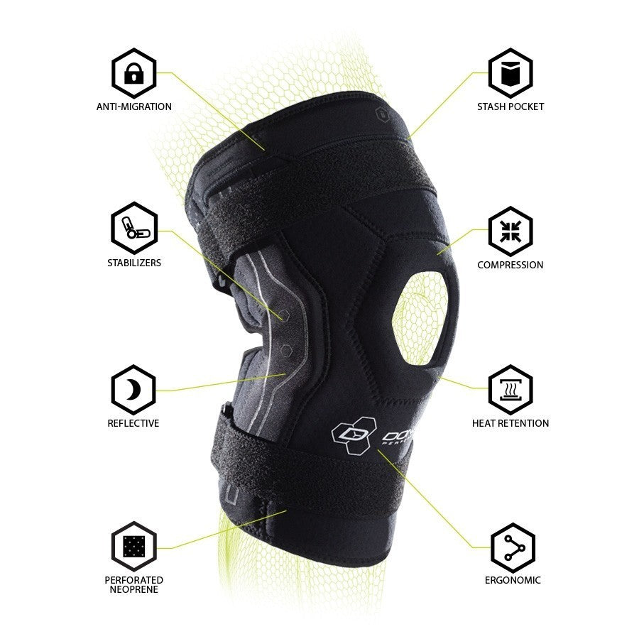DonJoy Performance Bionic Knee Brace (Black, Large, 2-Pack)