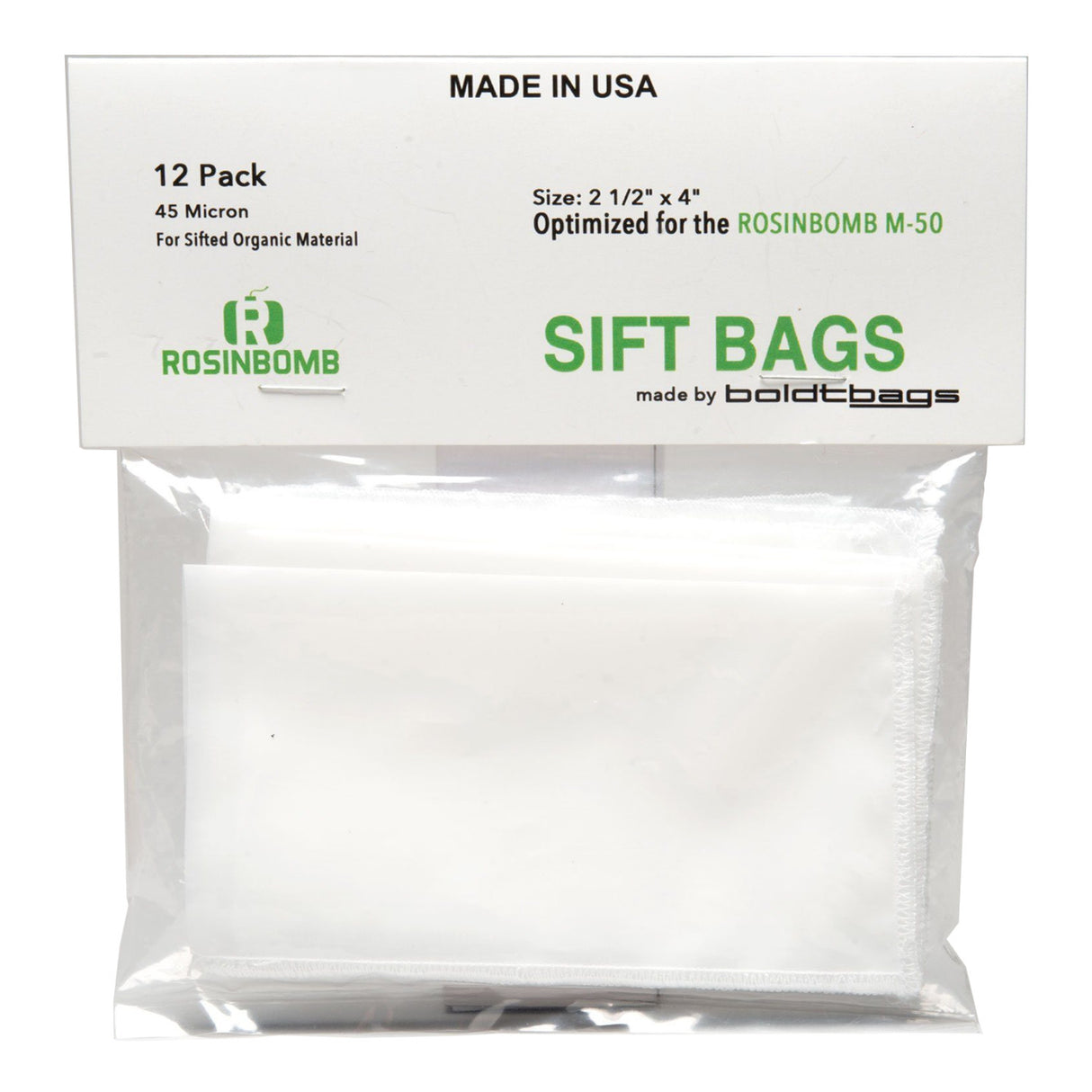 RosinBomb M-50 Sift Bag (45 Micron, 12-pack)