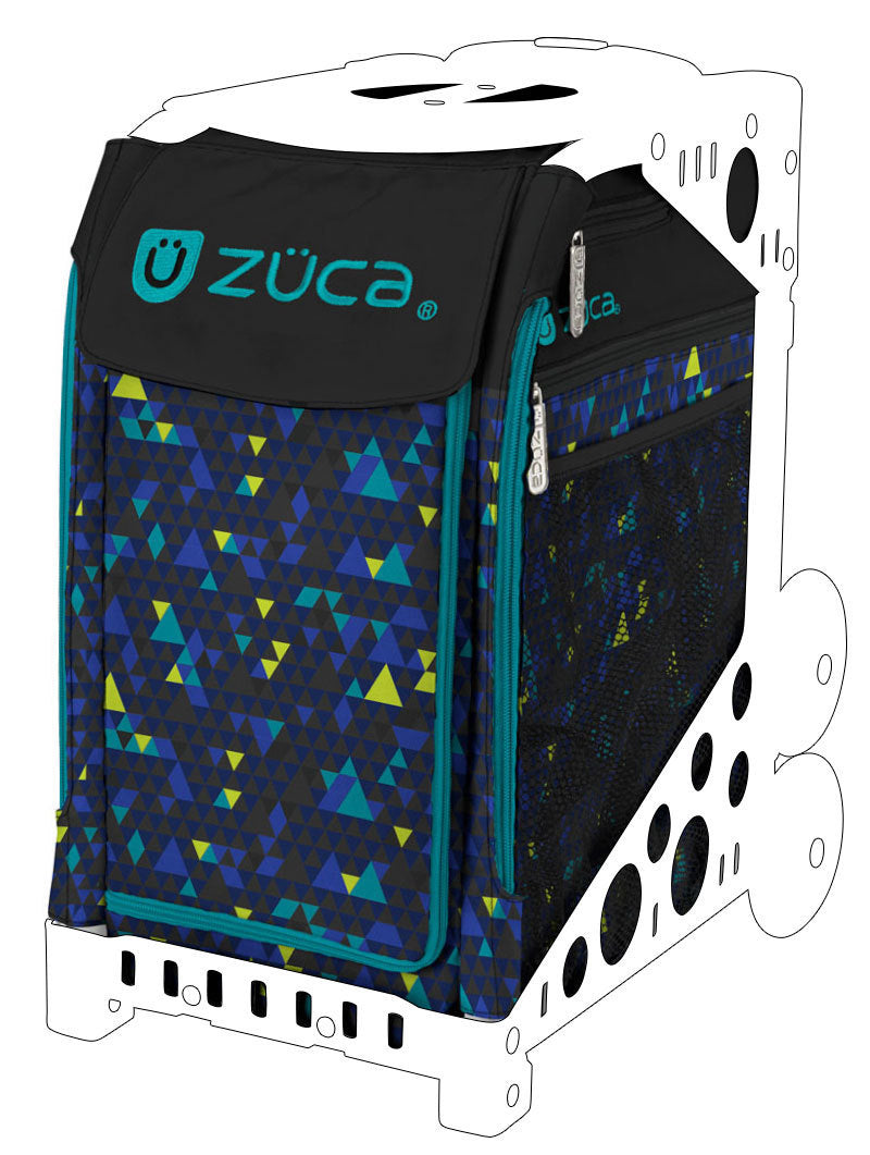 Zuca Nexus Black Triangles Print Sport Insert Bag (Frames Sold Separately) #1830
