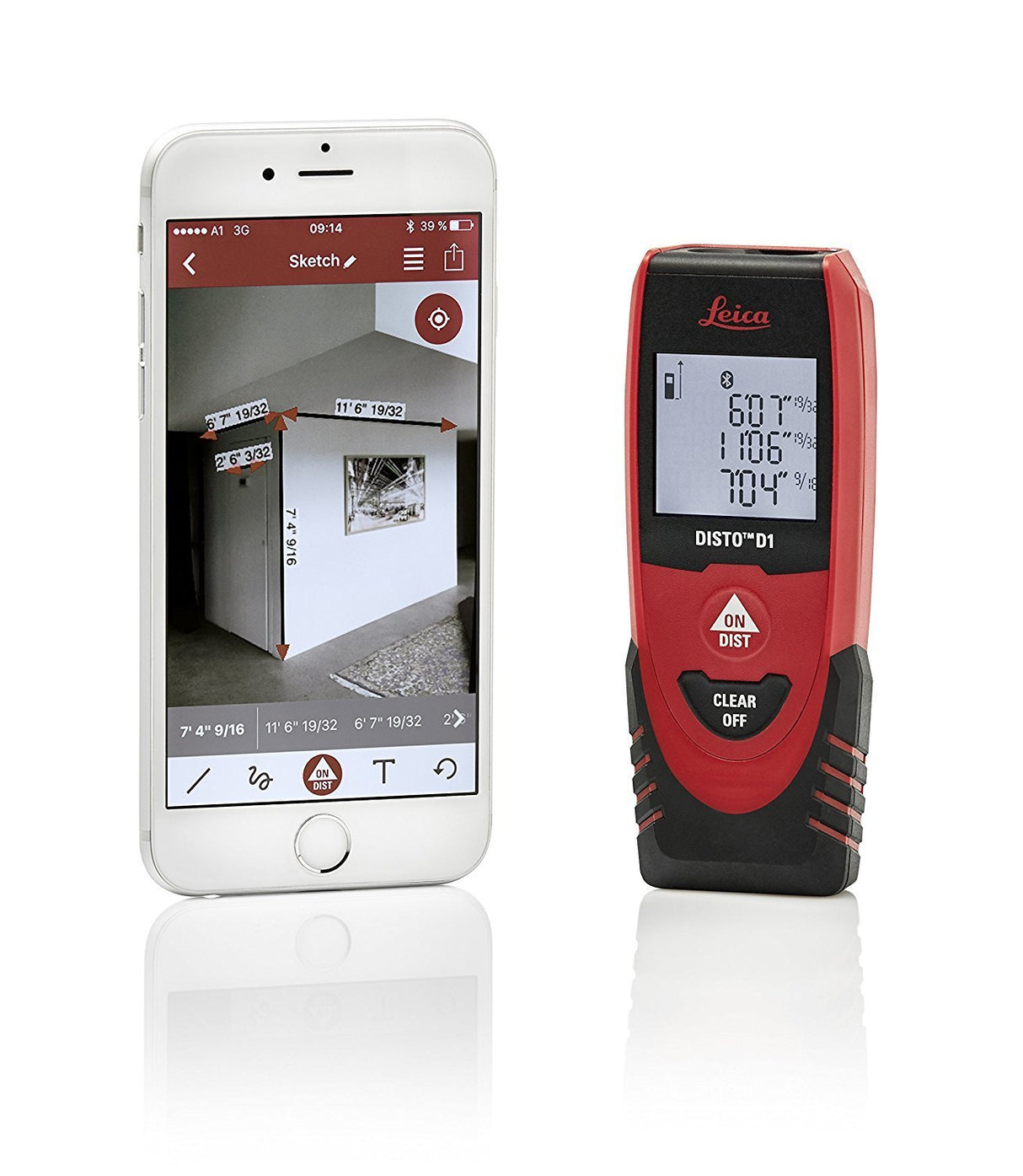 Leica DISTO D1 Bluetooth Laser Distance Meter