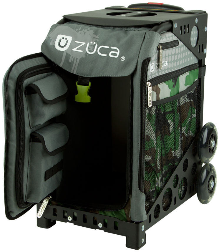 Zuca Paintball Insert Bag & Sport Frame (White) w/ Flashing Wheels