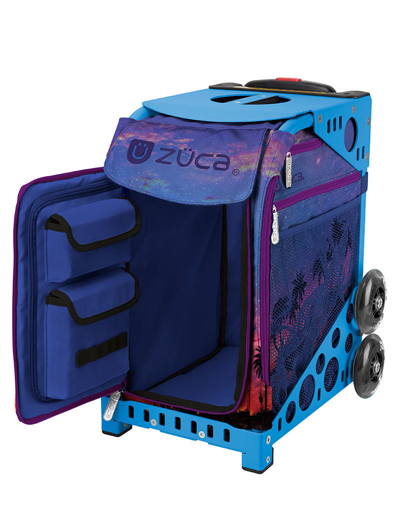 Zuca Island Life Sport Insert Bag & Frame (Blue) w/ Flashing Wheels