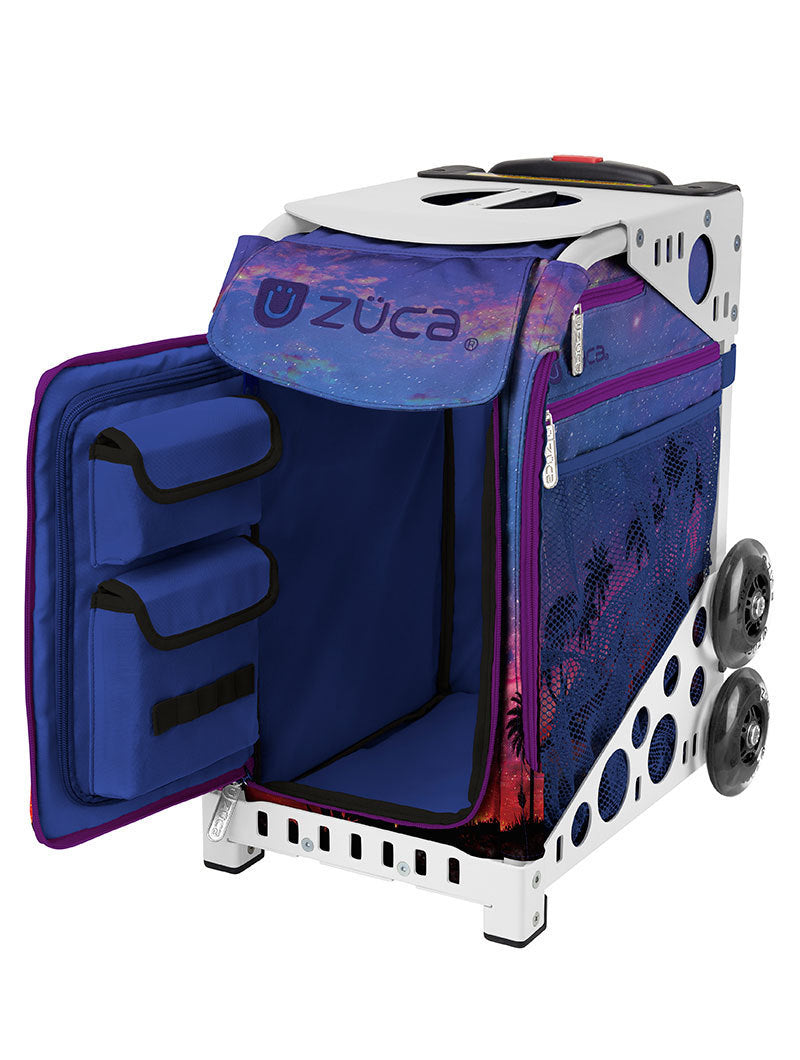Zuca Island Life Sport Insert Bag & Frame (White) w/ Flashing Wheels
