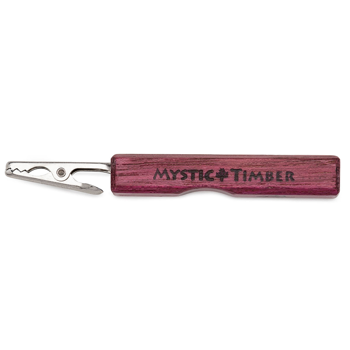 Mystic Timber Wood Handled Magna Pocket Beast Clip (2-Inch, Purpleheart)