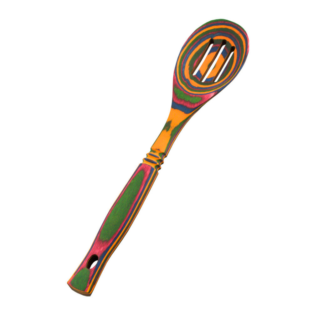 Island Bamboo Pakka Wood Slotted Spoon (Rainbow)