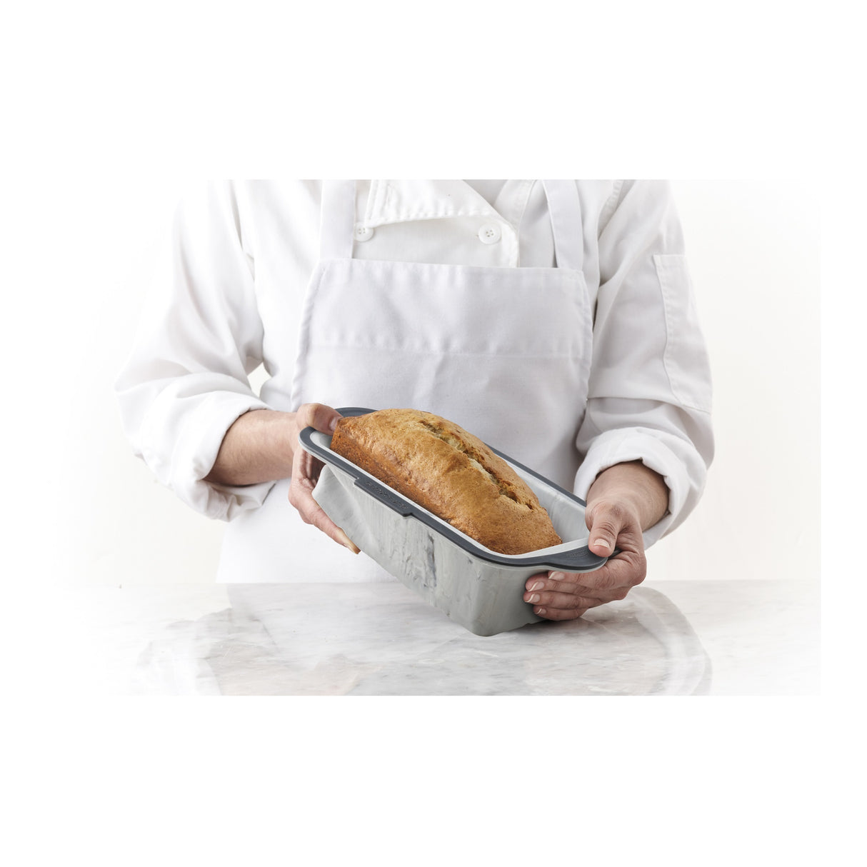 Trudeau Structure Silicone PRO 8.5 x 4.5-Inch Loaf Pan (Marble Effect)