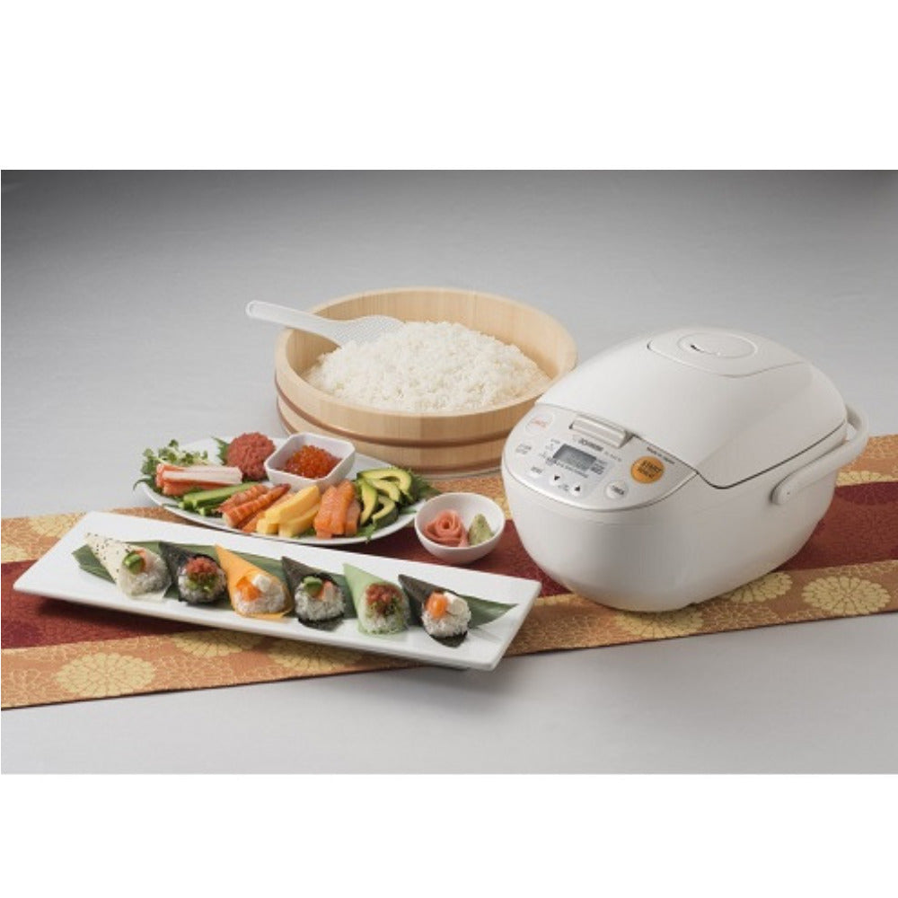 Zojirushi Micom Rice Cooker and Warmer (10-Cup) with Cookbook, Spoon and Tongs