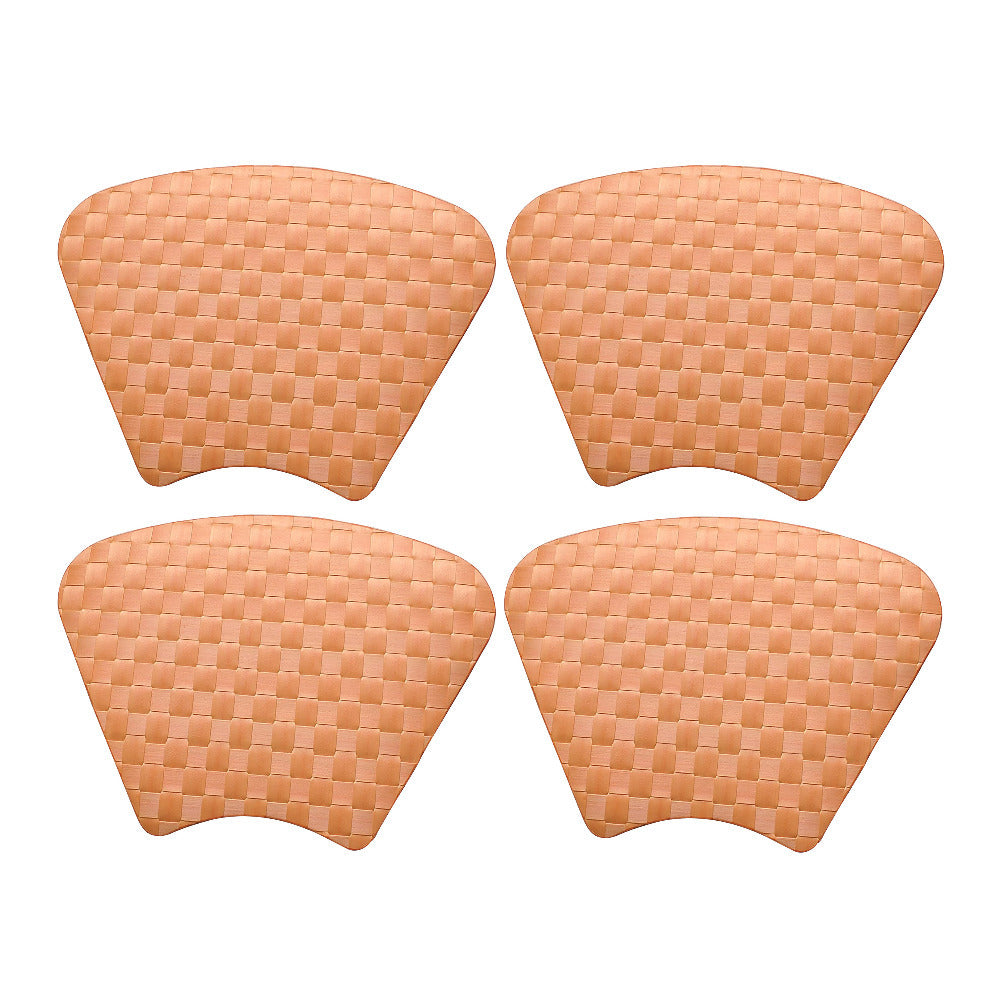 Saleen Half Round Placemat (Orange, Set of 4)