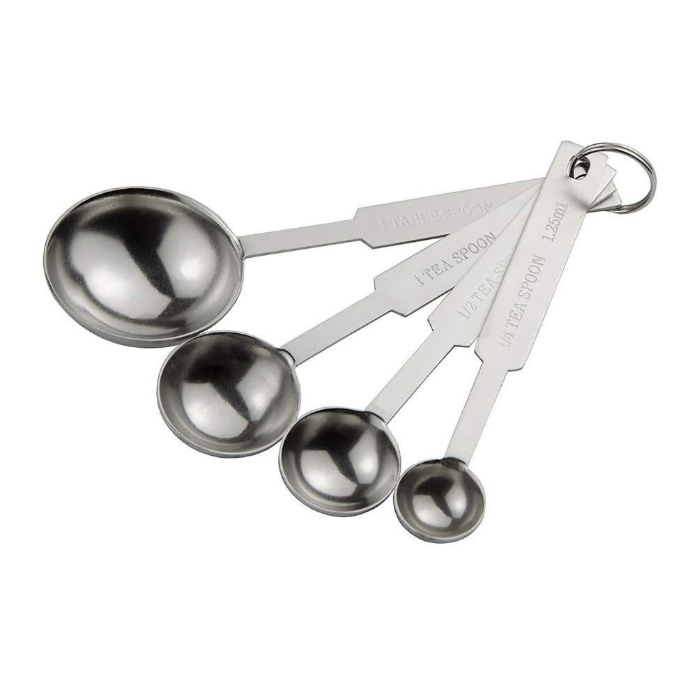 Update International MEA-SPDX Heavy Gauge Stainless Steel Measuring Spoon Set