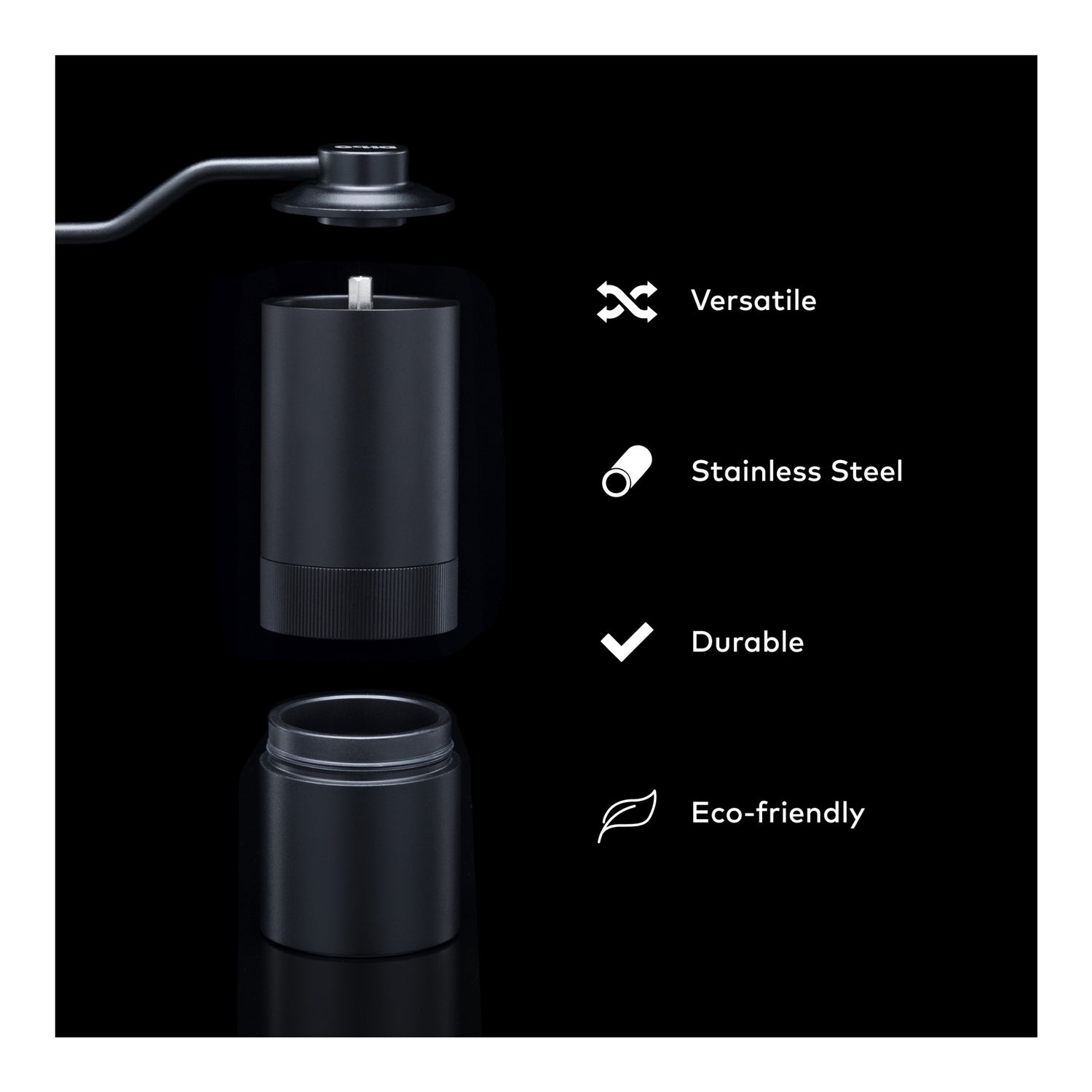 ChefWave Aluminum Alloy Manual Conical Burr Coffee Grinder w/ Adjustable Setting