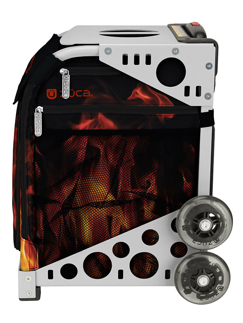 Zuca Blaze Sport Bag and White Frame with Flashing Wheels
