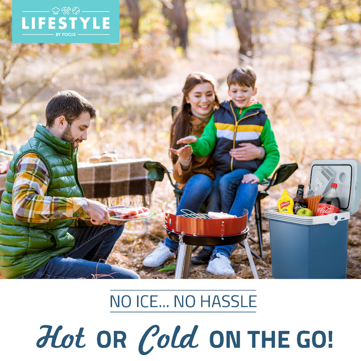 Lifestyle 34-Quart Electric Cooler/Warmer with Dual AC and DC Power Cords (Blue)