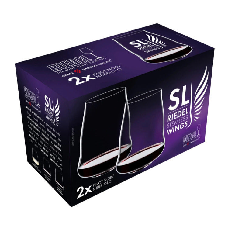 Riedel SL Stemless Wings Pinot Noir/Nebbiolo Wine Glass (Set of 2)