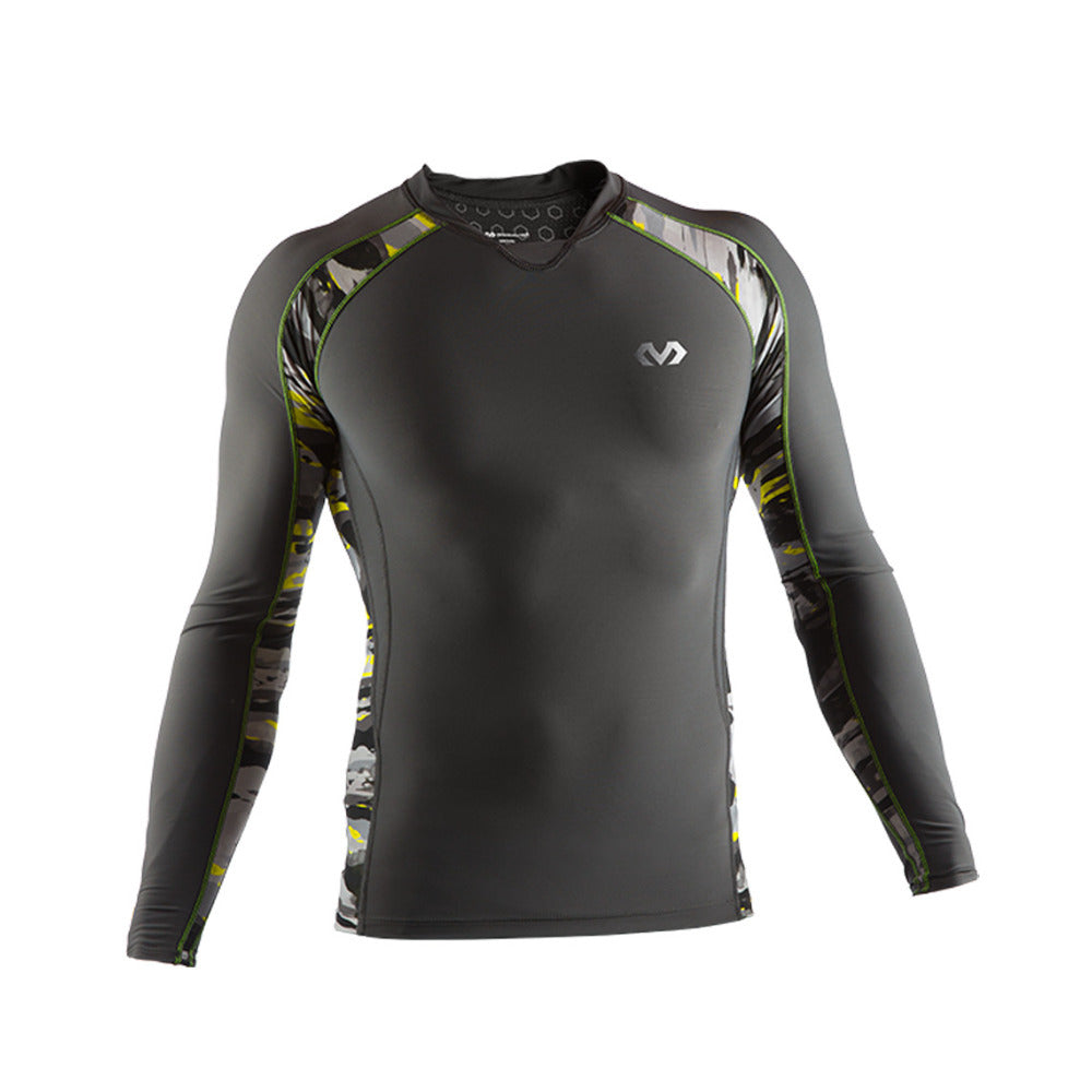 MCDAVID Men's Recovery Max Shirt (Charcoal/Hydro Camo Bright Yellow - Small)