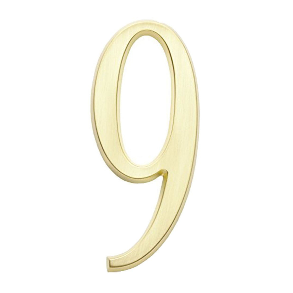 Whitehall 4.75-Inch Address Number 9 for DeSign-it Plaque Frame (Satin Brass)