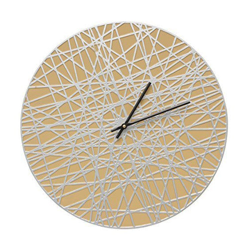 Whitehall 16 inch Banded Clock (Cur/Silver)