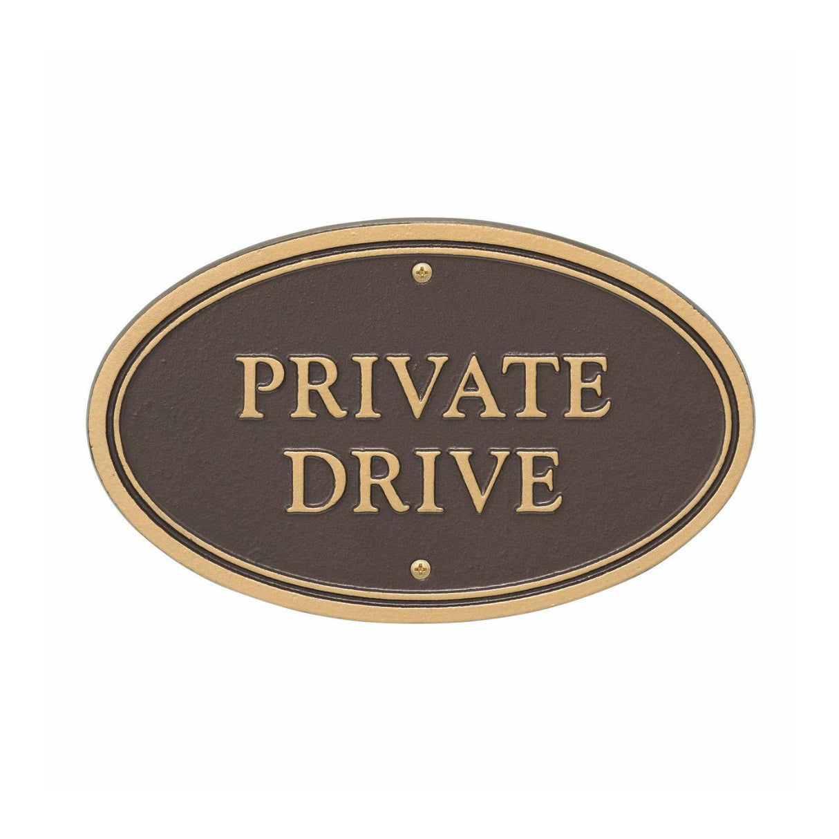 Whitehall Products Private Drive Statement Plaque (Bronze/Gold)