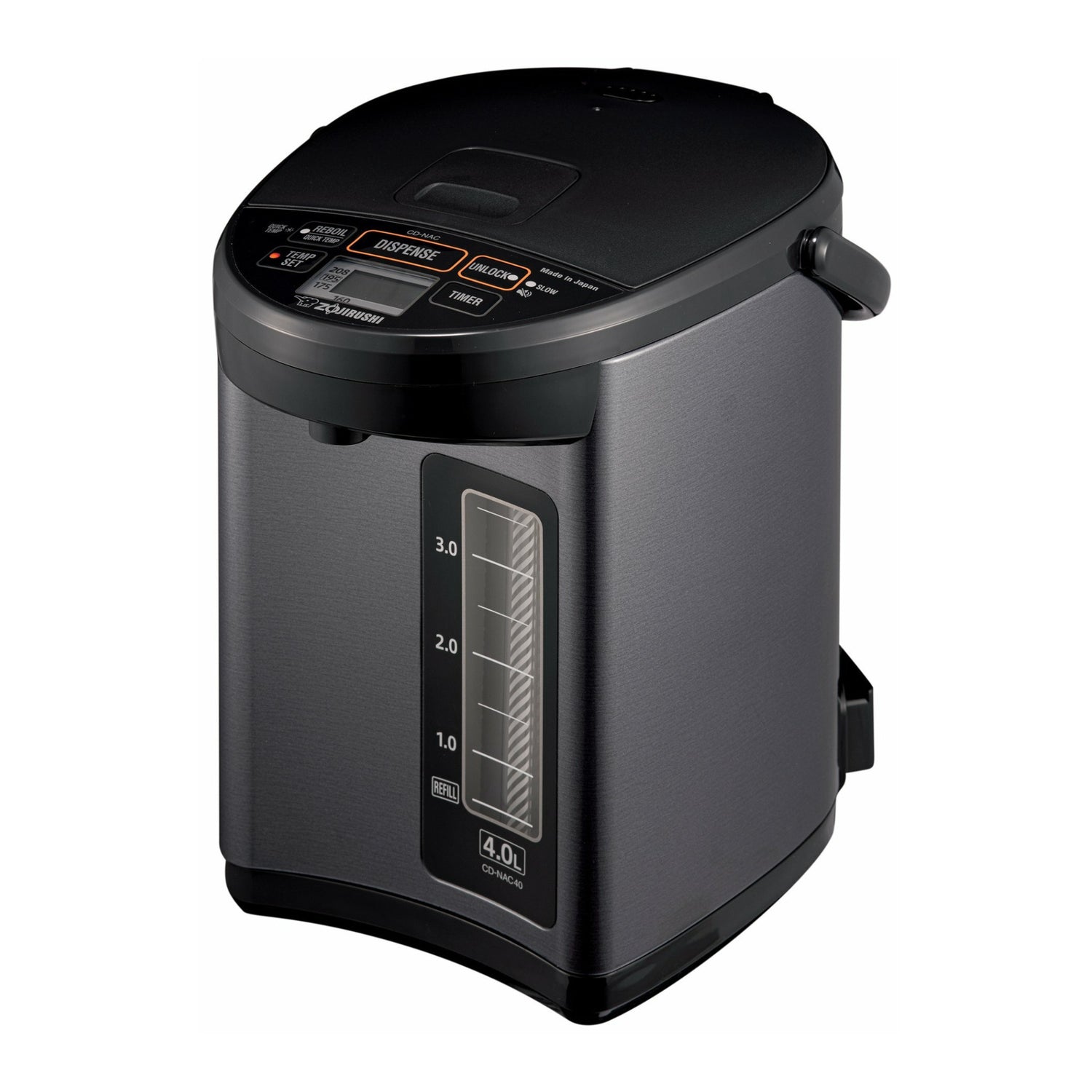 Zojirushi Micom Water Boiler (4-Liter, Metallic Black) with Cleaner and Tumbler